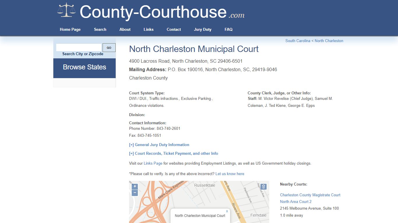 North Charleston Municipal Court in North Charleston, SC ...